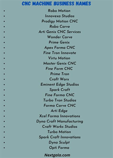 cnc machine service company|cnc machine company name list.